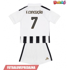 Lacne Dětský Futbalové dres Juventus Francisco Conceicao #7 2026-27 Krátky Rukáv - Domáci (+ trenírky)